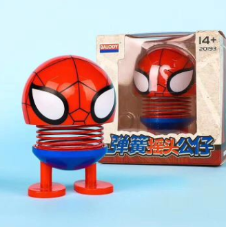 Car Spring Head Bobblehead Emoji Figurine Decor