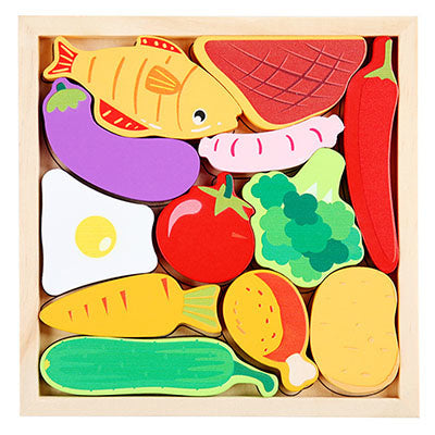3D Cartoon Animal Wooden Puzzle for Early Learning