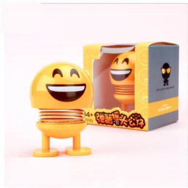 Car Spring Head Bobblehead Emoji Figurine Decor
