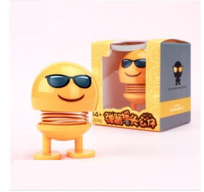 Car Spring Head Bobblehead Emoji Figurine Decor