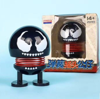 Car Spring Head Bobblehead Emoji Figurine Decor