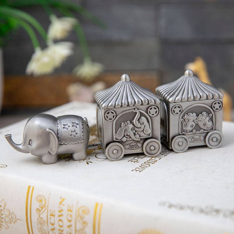 Creative European Elephant Baby Tooth and Hair Box